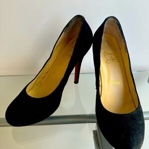 Christian Louboutin black suede pumps - size 37